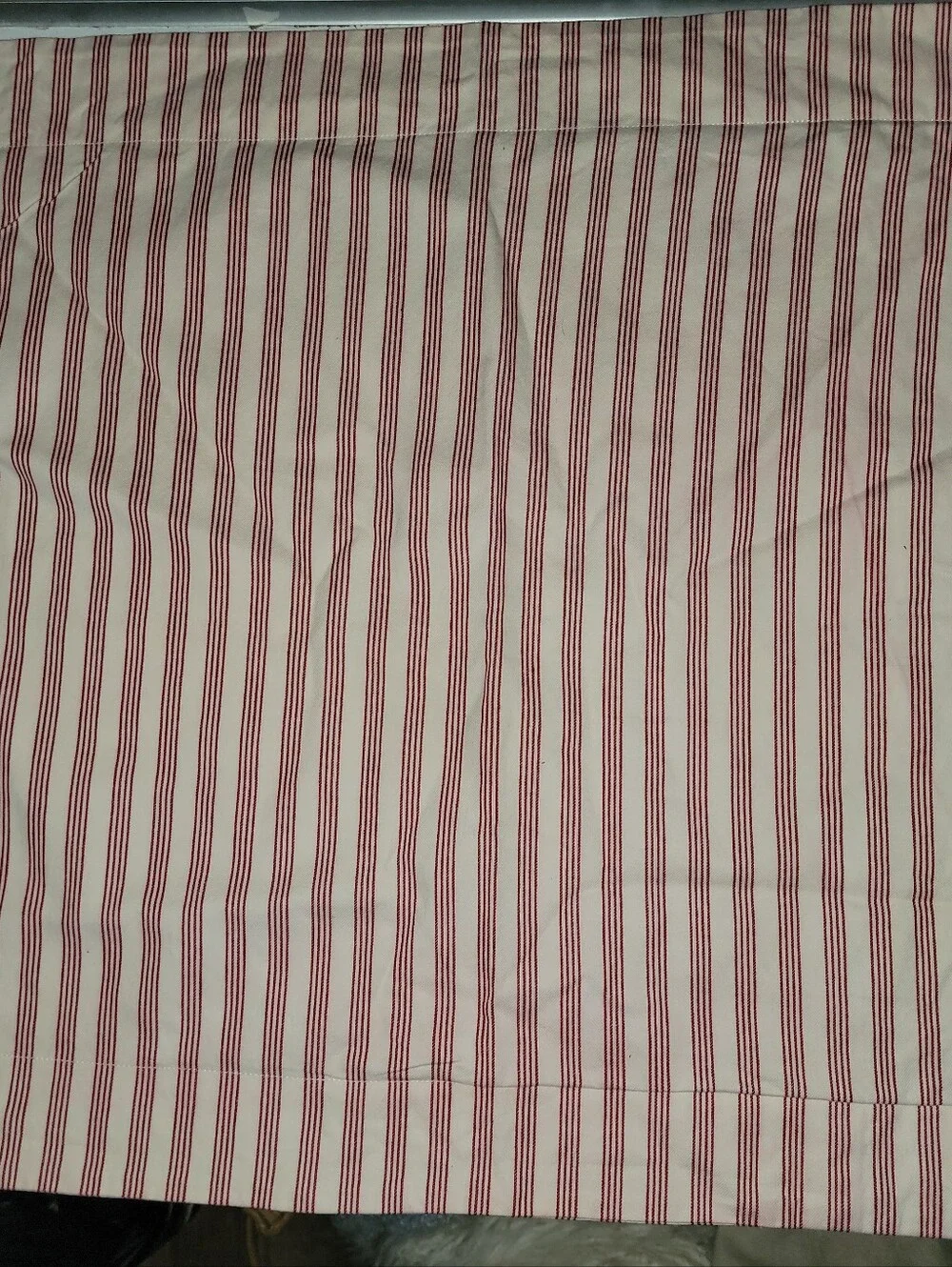 Pottery Barn Duvet King, 2 Standard Shams Red and White Striped Cotton